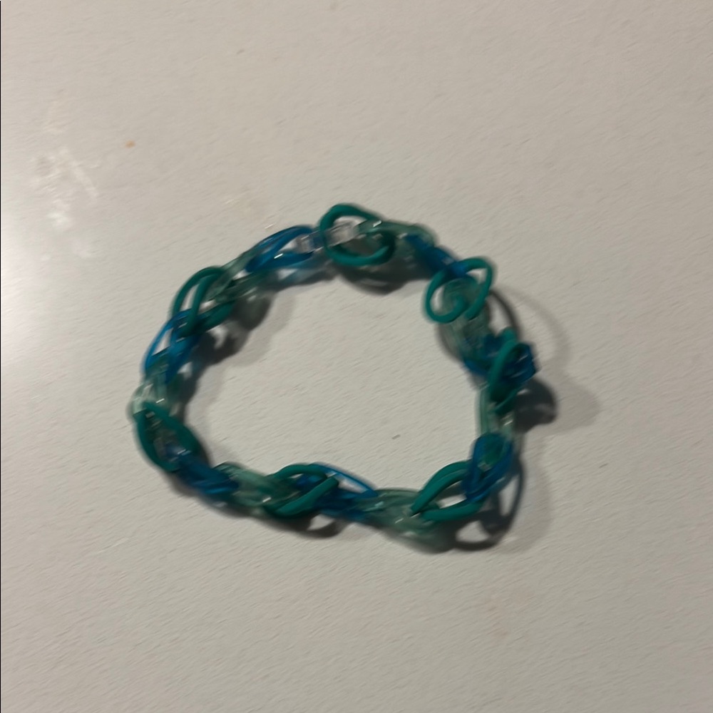 Vibrant Blue and Green handmande Bracelet
